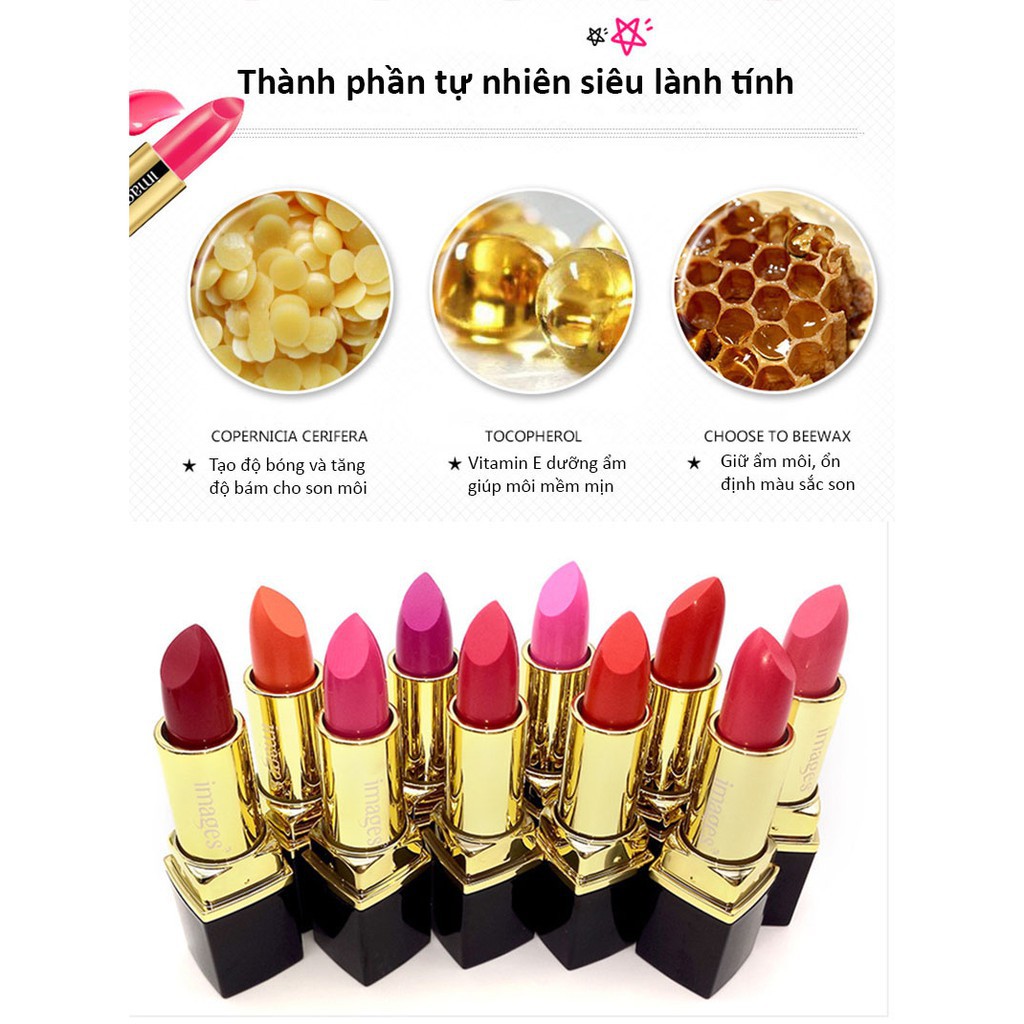 Set 6 trang điểm IMAGES Phấn phủ kiềm dầu + Kem BB che khuyết điểm + Son môi + Bút dạ kẻ mắt + Mascara + Mặt nạ ZT-012 | BigBuy360 - bigbuy360.vn