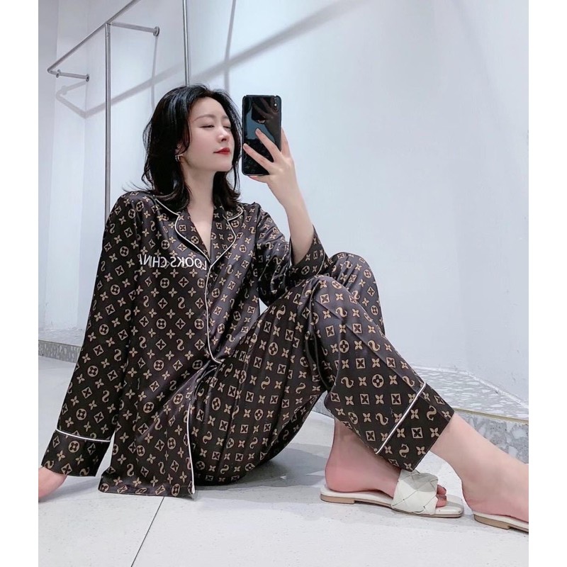 Pijama tay dài quần dài tổng hợp hãng S h e l l a r 6 cao cấp quảng châu