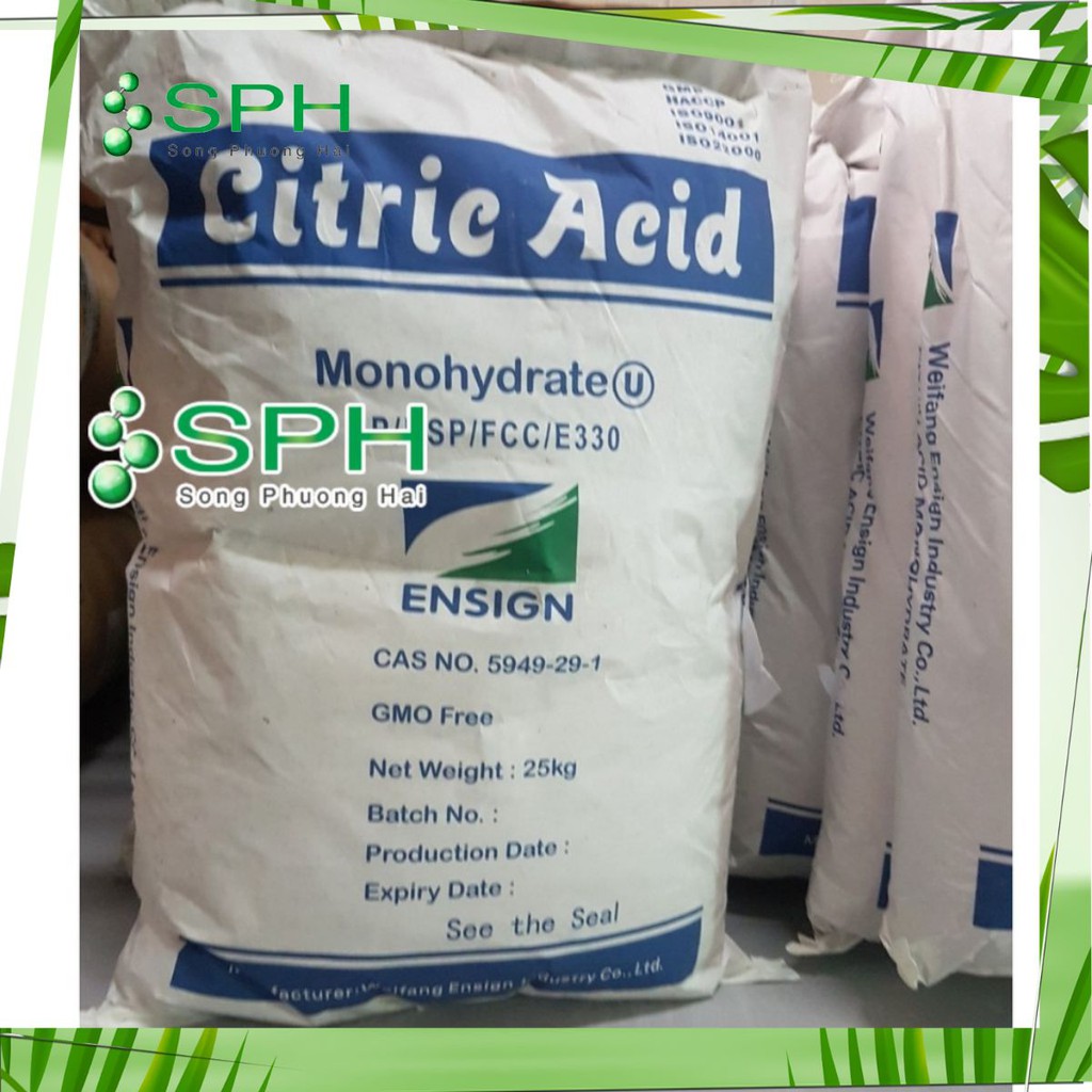 ✅ [HÀNG CÓ SẴN] Bột chanh acid citric 1kg HSD 07/2023 💚