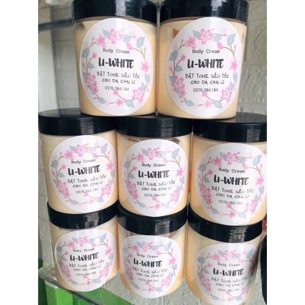 KEM BODY CẤY TRẮNG U-WHITE - DÀNH CHO DA CHAI LÌ (CÔNG THỨC SPA ĐỘC QUYỀN)