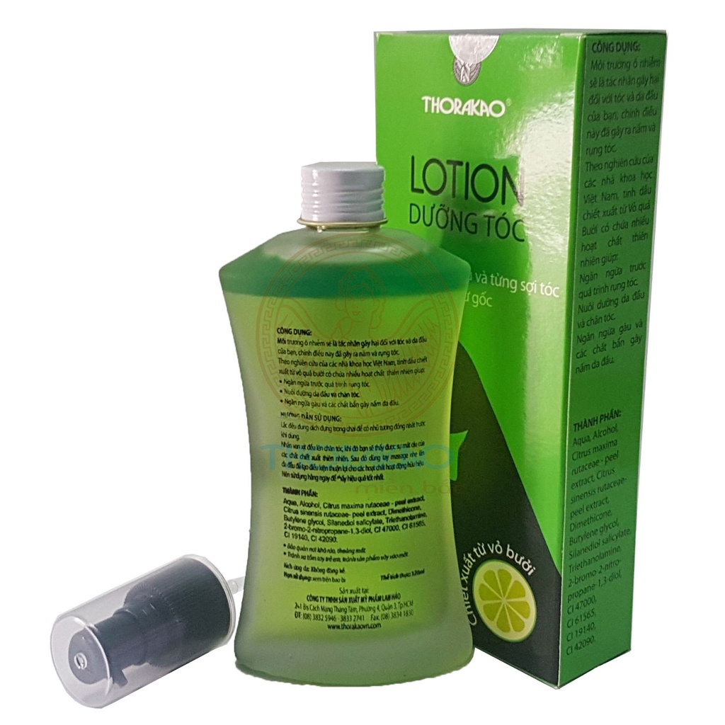 Lotion dưỡng tóc tinh dầu bưởi kích thích mọc tóc Thorakao 120ml