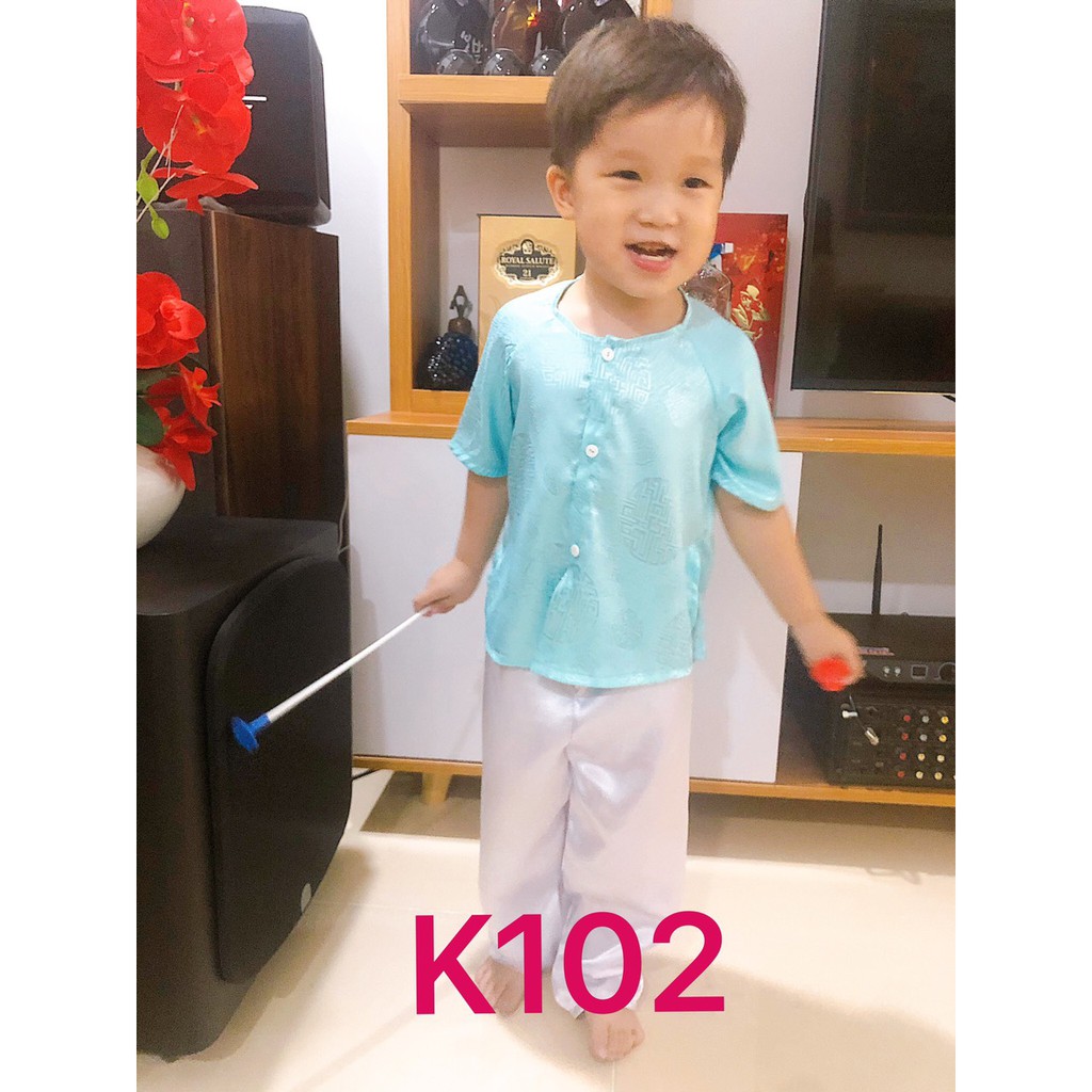 Bộ bà ba Gấm cho bé trai,bé gái có 8 màu cho bé trai,bé gái