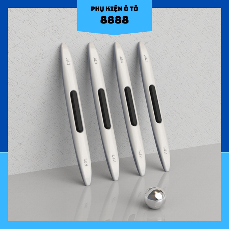 Silicon Chống Trầy Phụ Kiện Ô Tô 8888 Màu Trắng/Đen - Set 4 Miếng Silicon Chống Trầy Ô Tô