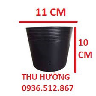 [Giá Rẻ Bất Ngờ] Combo 10 cái Chậu nhựa đen 15x13 C5 trồng - ươm cây Loại Dày- Dẻo-Bền