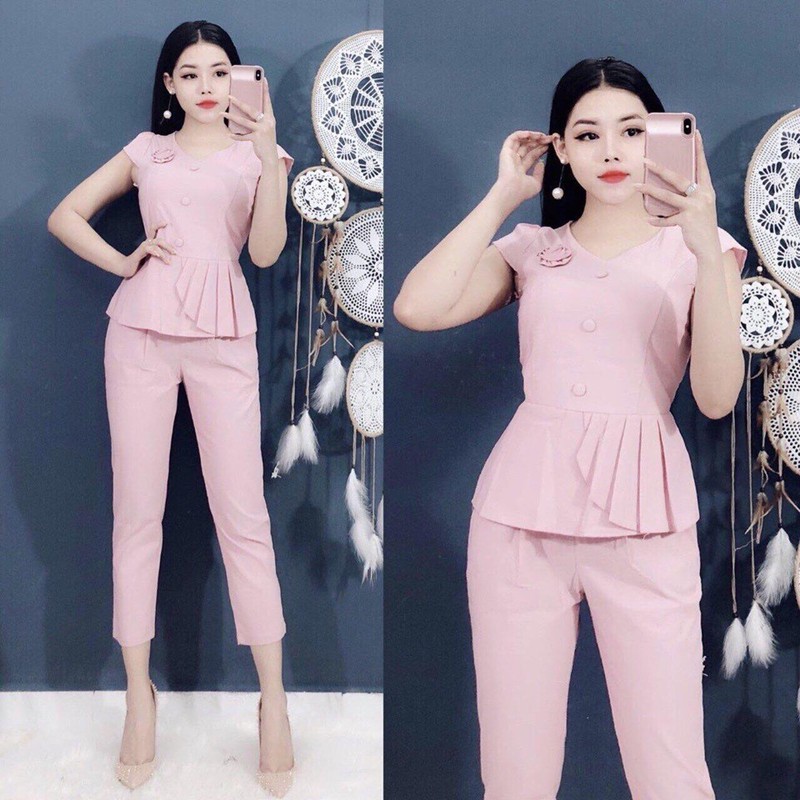 SET BỘ THỜI TRANG ĐÍNH HOA SÁT NÁCH DỄ THƯƠNG