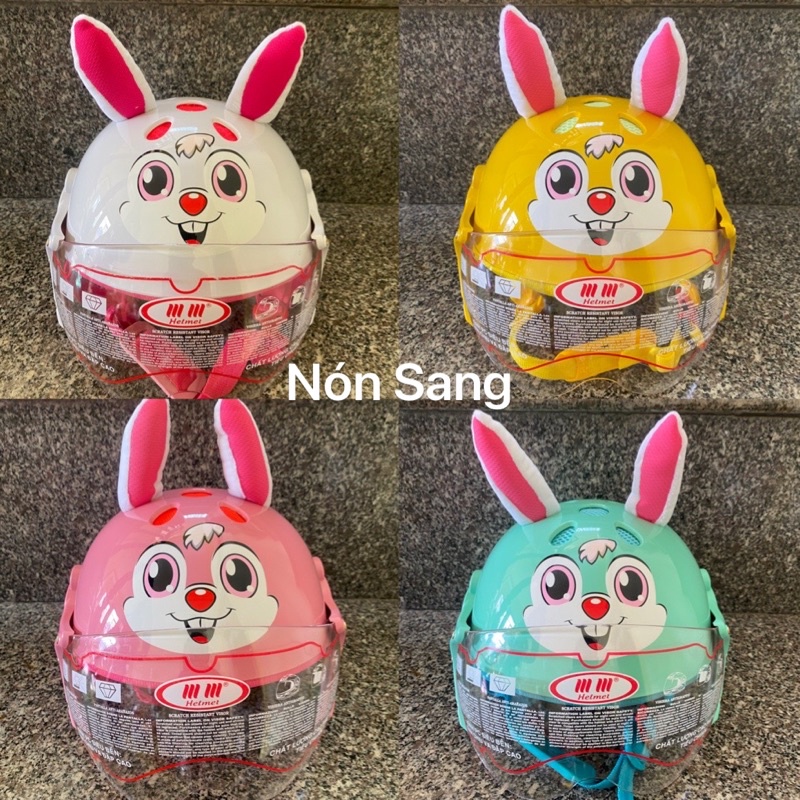 Mũ bảo hiểm Mèo có kính cho bé gái size 1-6t