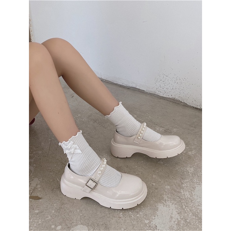 (ORDER) Giày mũi tròn tiểu thư cao 4cm - US400
