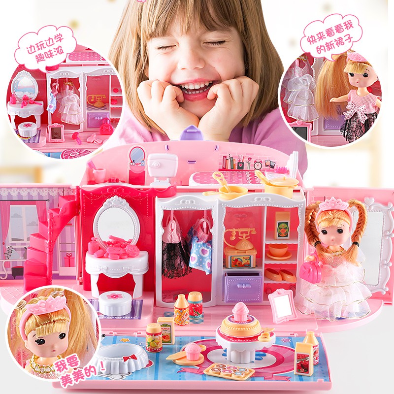 Bộ Đồ Chơi Nhà Búp Bê Barbie Thiết Kế Tinh Tế Cho Bé Gái