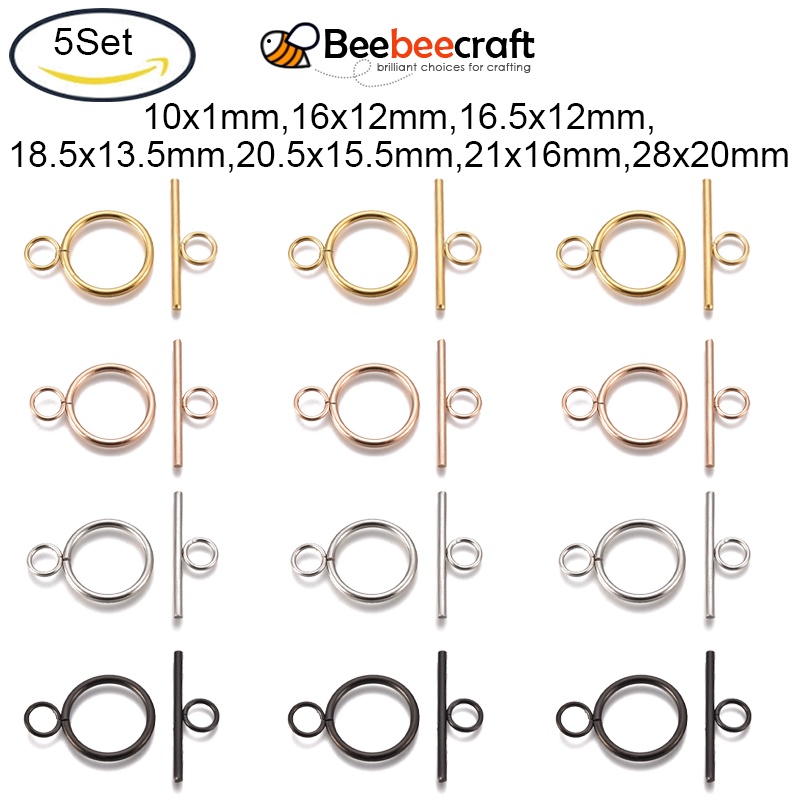 Bộ 1-10 Móc Cài Bằng Thép Không Gỉ 304 Dùng Làm Trang Sức