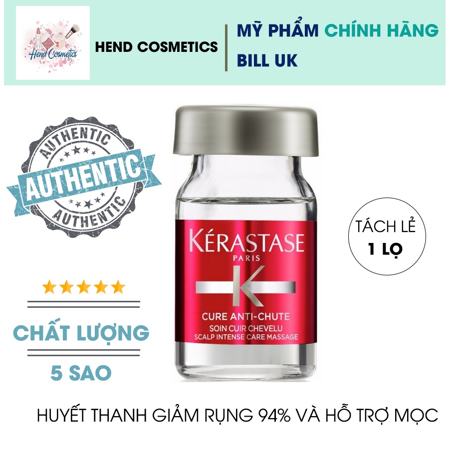 Huyết thanh giảm rụng tóc và hỗ trợ mọc Kerastase cure anti chute 1 lọ 6ml