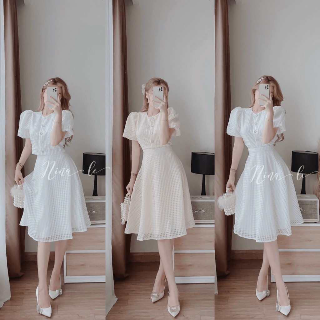 (Mẫu Mới) SET VÁY XÔ Ô VUÔNG CỰC XINH, CỰC CUTE CHO CHỊ EM ĐI CHƠI CŨNG NHƯ ĐI DU LỊCH UP hhp
