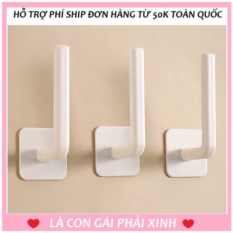 Móc dán tường, móc dính tường hình chữ L đa năng treo cuộn giấy, nắp nồi tiện lợi