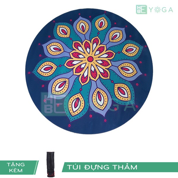 Thảm Yoga Du Lịch Tròn PU Cao Cấp HEBEYOGA