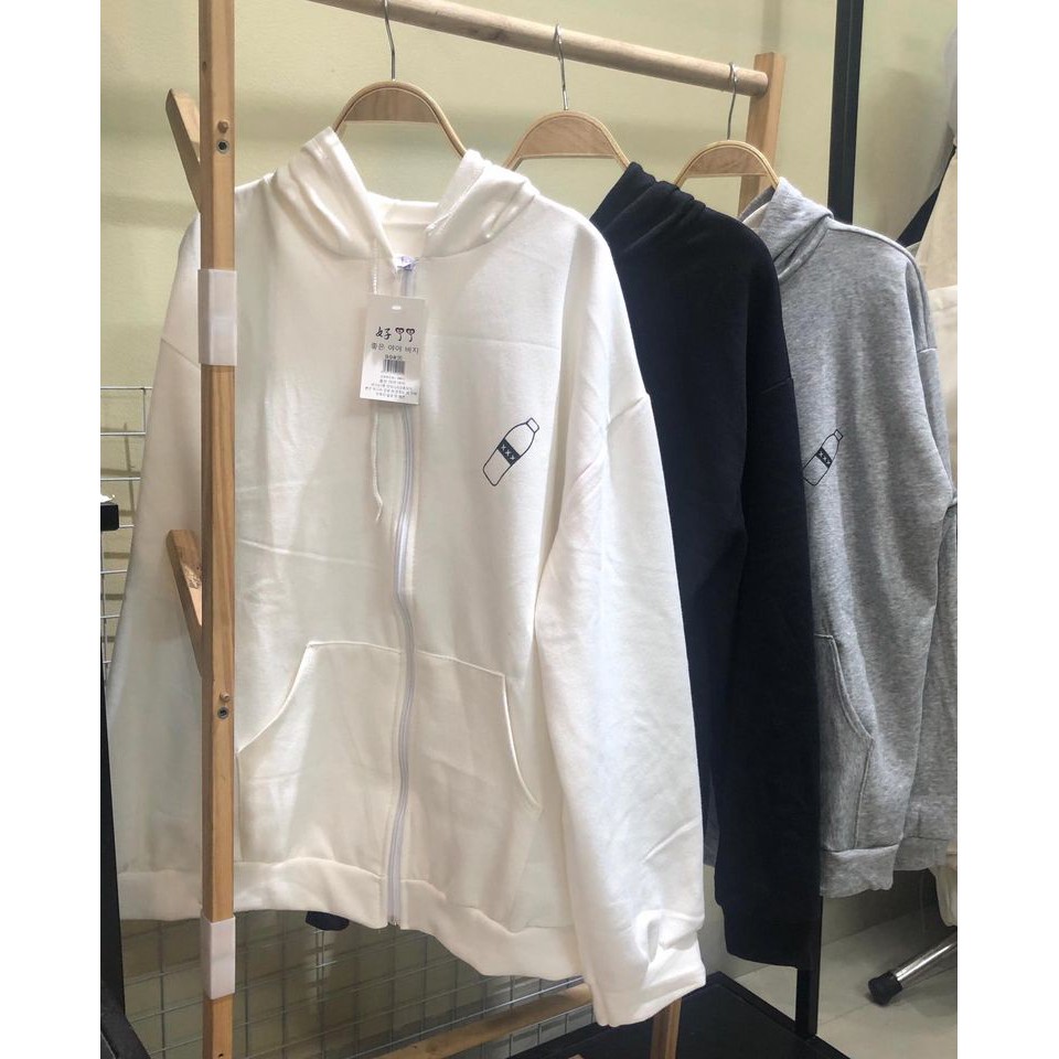 Áo khoác hoodie nỉ bông BÌNH SỮA ulzzang unisex form rộng dây kéo zip dày giá rẻ đẹp A00146 | WebRaoVat - webraovat.net.vn