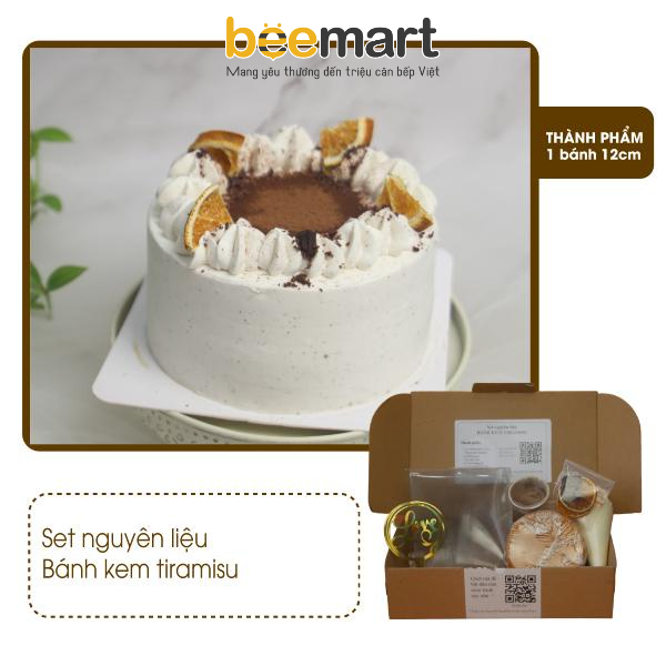 Set tự làm bánh sinh nhật - Bánh kem Tiramisu đăng đắng