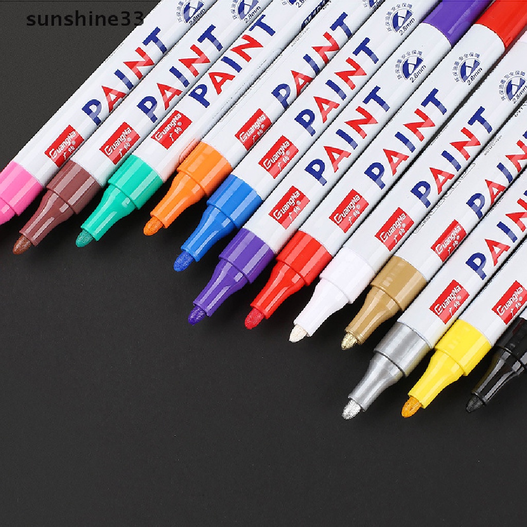 Set 12 Bút Đánh Dấu Lốp Xe Hơi Chống Phai Màu