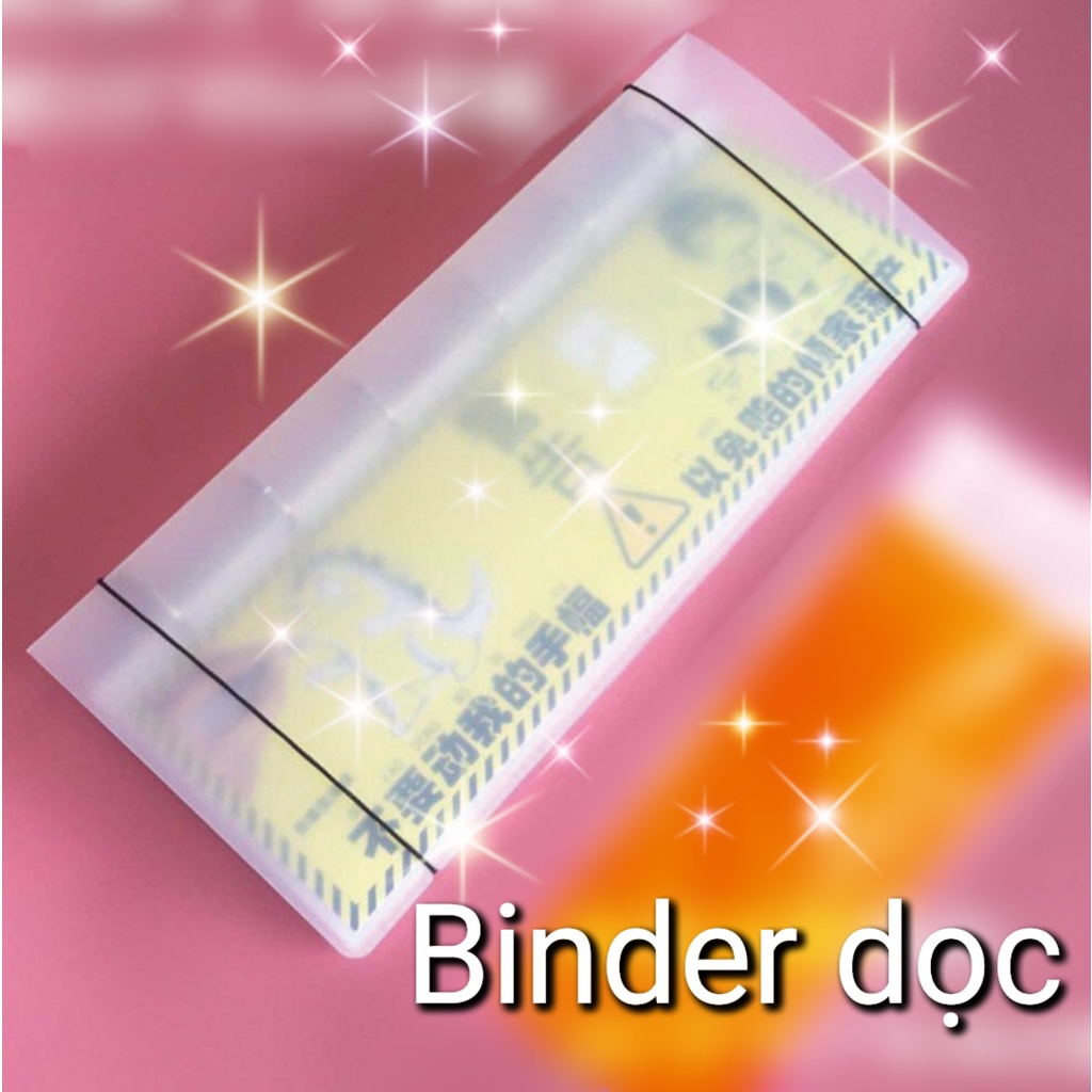 [BD07] Cuốn binder bảo quản slogan giấy 15x45cm fansite Trung - Hàn