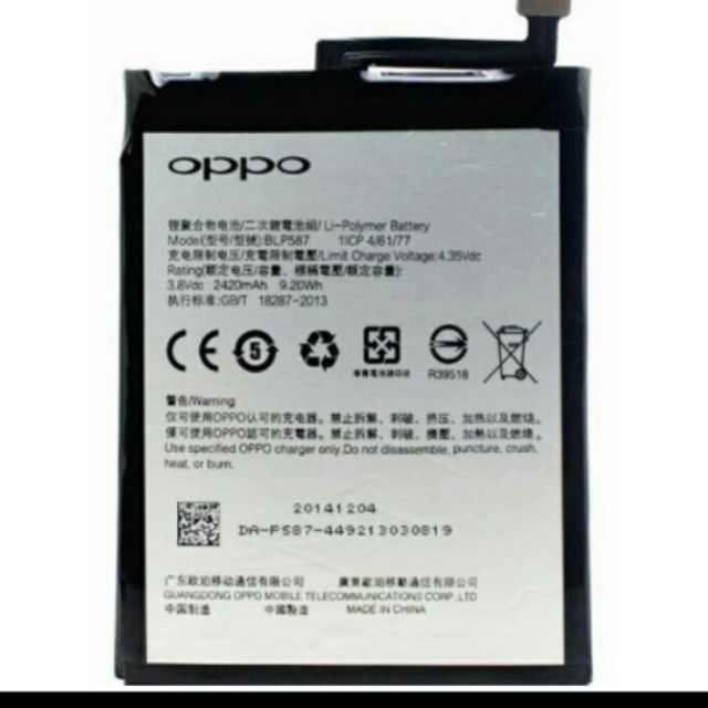 Pin Oppo R1C/ R8200/ R8205/ R8207/ BLP587 Bh 06 tháng