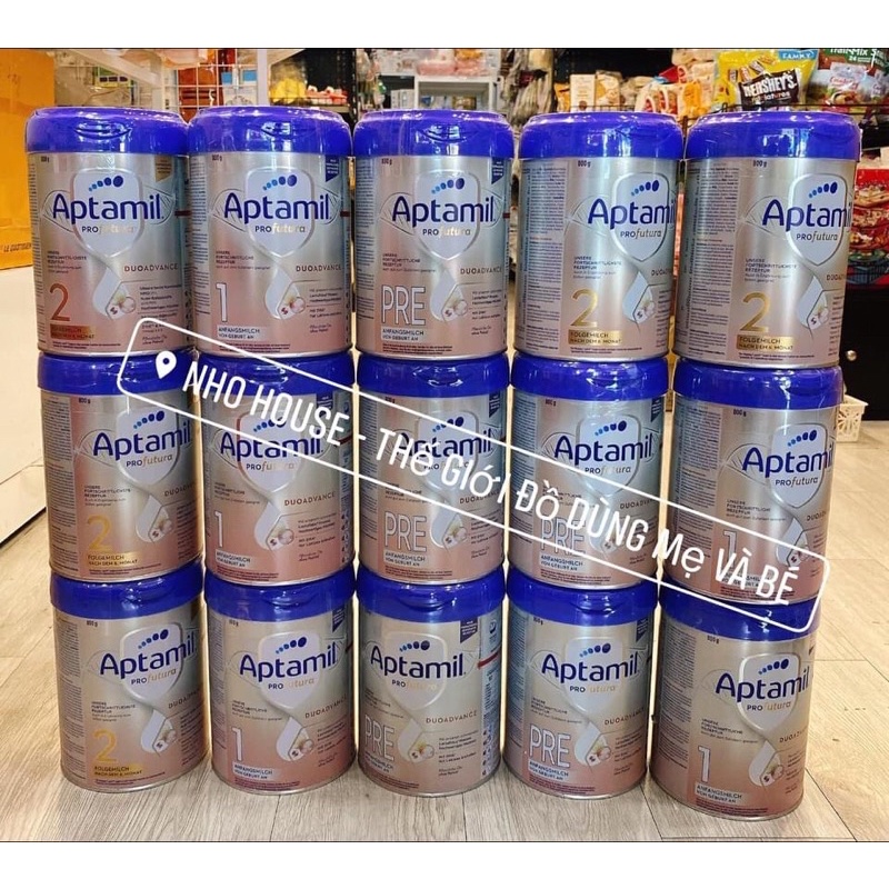 Sữa Aptamil Profutura Bạc Đức  đủ số Pre-1-2 800g