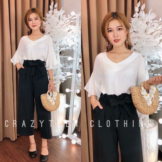 Sét bộ áo tay loe ( ảnh thật )