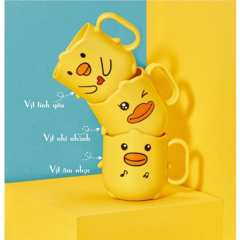 Cốc uống nước cho bé hình vịt vàng đáng yêu có thể làm cốc đánh răng, cốc uống sữa  DoSoSinh_GiaSi