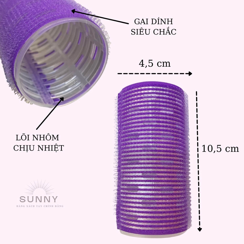 Lô uốn tóc mái tự dính lõi nhôm Hàn Quốc siêu to dùng cho cuốn tóc mái bay