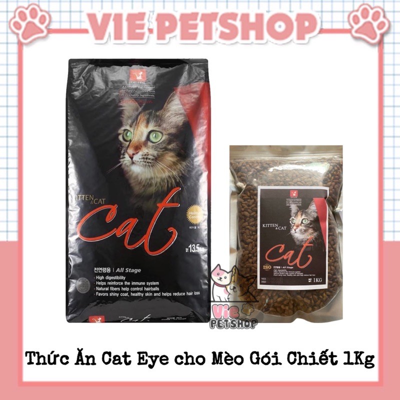 Thức Ăn Hạt cho Mèo CAT'S EYE Túi Zip 1Kg | Vie PETSHOP