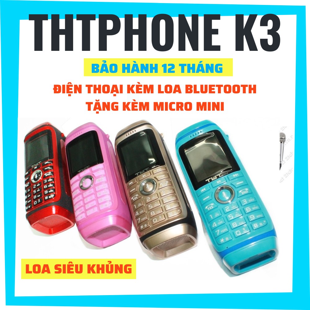 Điện thoại & loa nghe nhạc 2 trong 1 với THT Phone K3