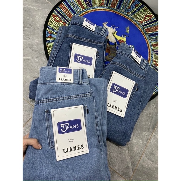 Quần jeans ống rộng túi vuông 2 khuy cạp cao hàn quốc ulzzang
