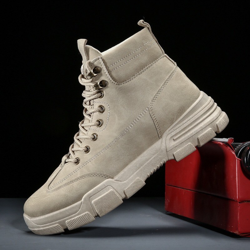 Giày cao cổ nam P.V.O thời trang phong cách bụi - Giày nam cao cổ chốt đinh cực đỉnh | BigBuy360 - bigbuy360.vn