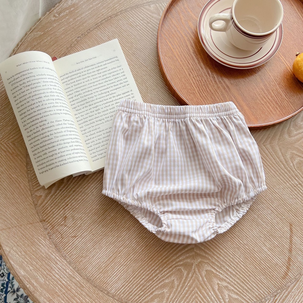 Bộ Áo Tay Ngắn + Quần Bằng Cotton Mỏng Kẻ Sọc Ca Rô Thời Trang Mùa Hè Dành Cho Bé Gái