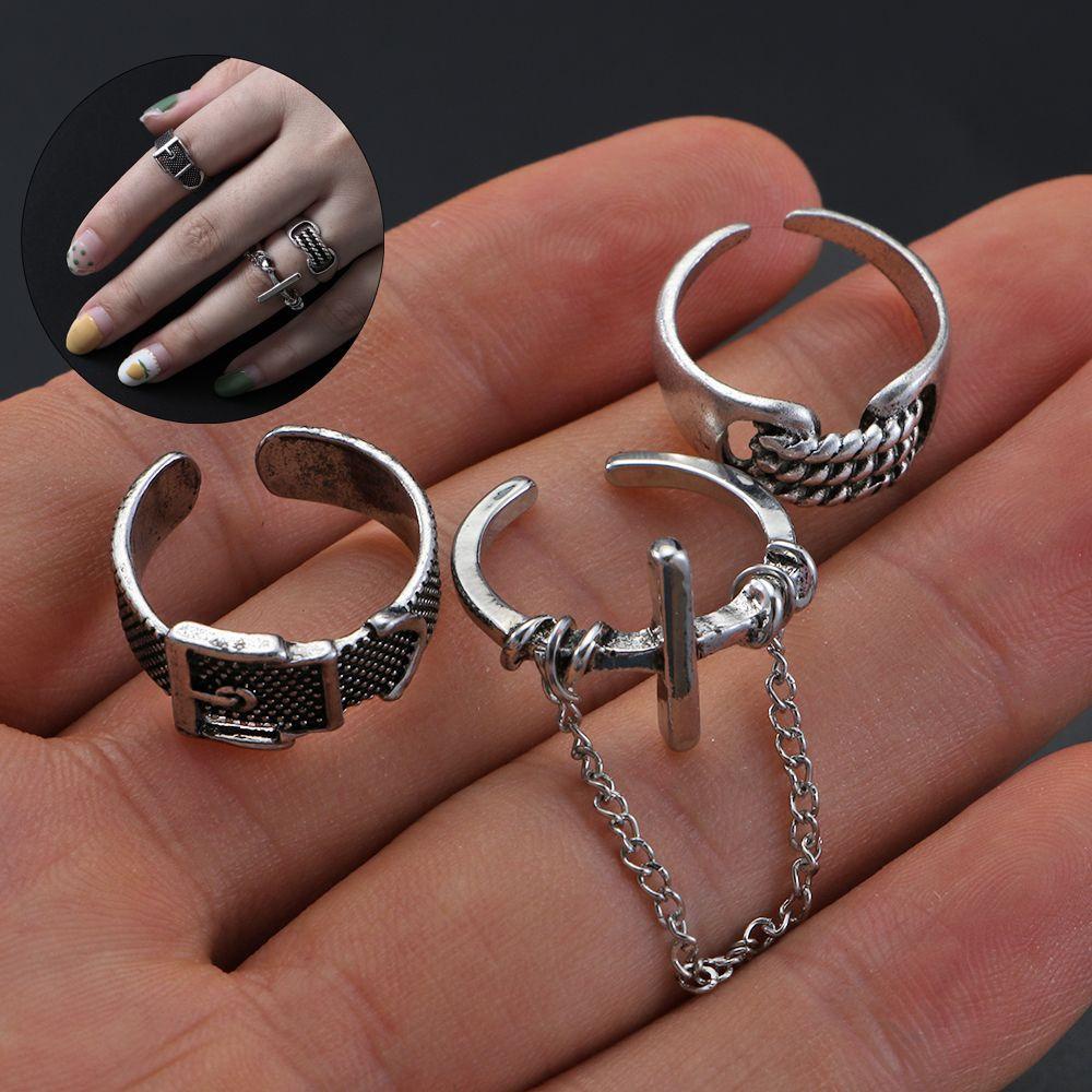 SUMU Nhẫn Kim Loại Hình Thánh Giá Phong Cách Gothic Cổ Điển