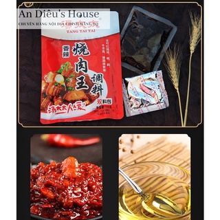 Sốt om thịt lợn, bò, cừu Trung Quốc gói 175gr, Thịt kho tàu tứ xuyên vị cay tê