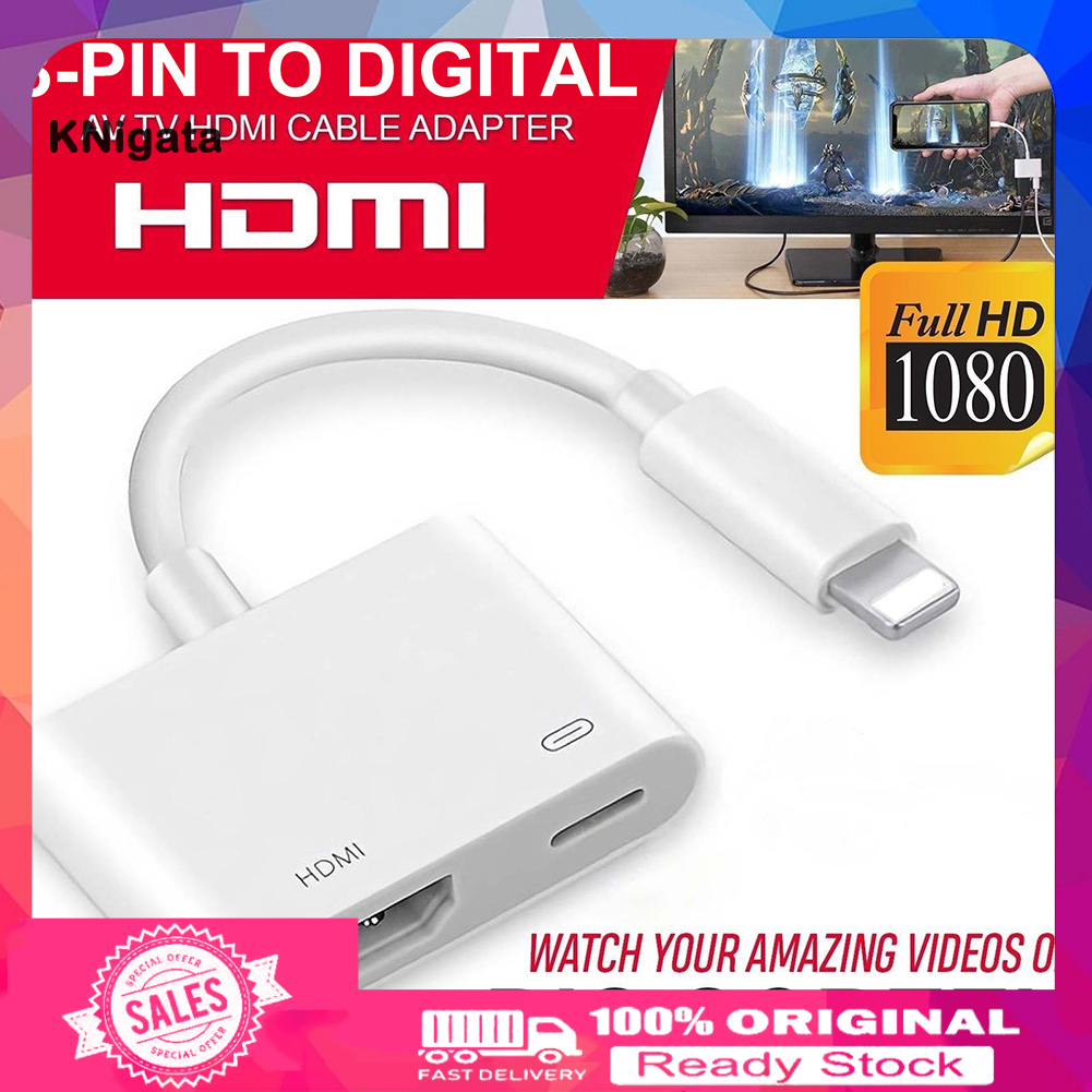 Cáp Chuyển Đổi 1080p Hd 8pin Sang Hdmi-Compatible Av Cho Iphone 5 Ipad Mini Ipod Touch