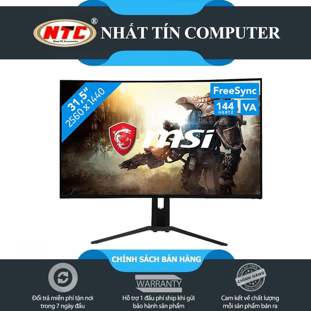 Màn hình máy tính LCD 31.5inch cong tràn viền MSI Optix MAG321CQRV chuẩn 2K 144Hz RGB(Đen)