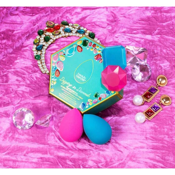 SET BÔNG MÚT TRANG ĐIỂM BEAUTY BLENDER DRIPPING IN DIAMONDS CHÍNH HÃNG - 5413