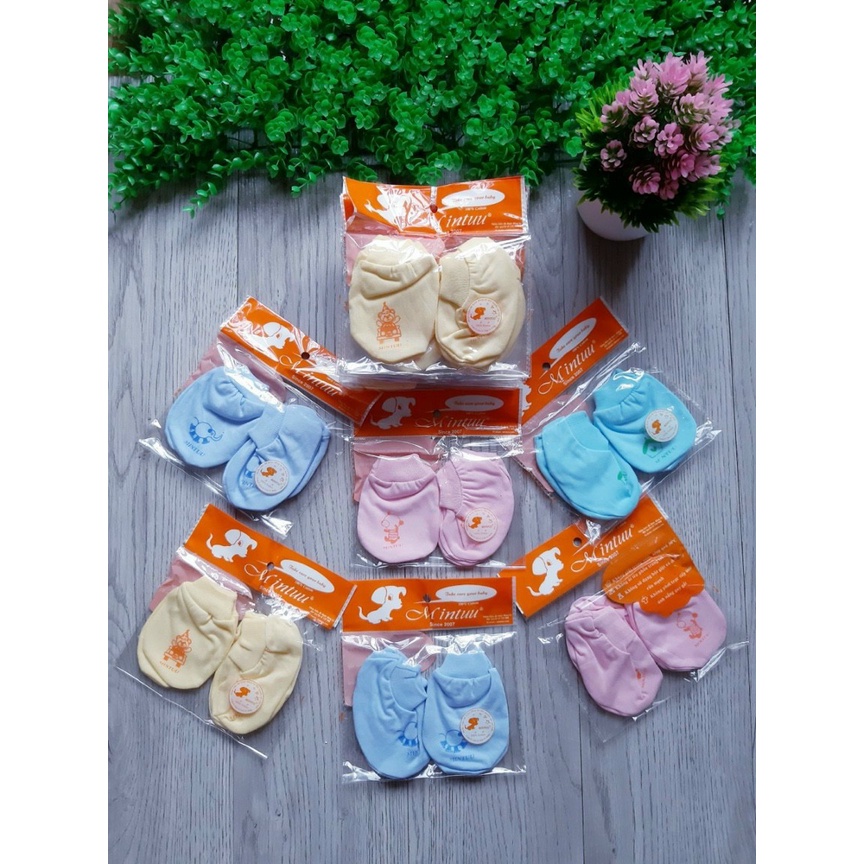 Bao chân bao tay cho bé, vớ tay, chân cho trẻ sơ sinh 100% sợi cotton