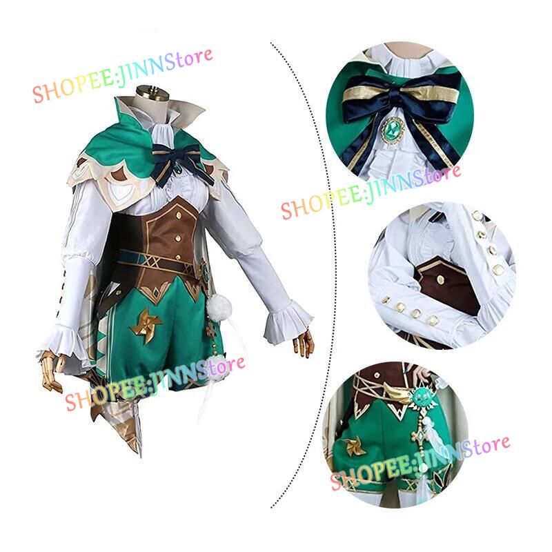 Set trang phục hóa trang Venti Barbatos anime Genshin Impact size XS-3XL dành cho làm quà tặng (Có bán lẻ tóc giả) | WebRaoVat - webraovat.net.vn