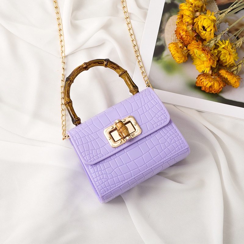 Túi Đeo Chéo Vai Dáng Vuông Bằng Tre Phong Cách Hàn Quốc Thời Trang Cho Nữ