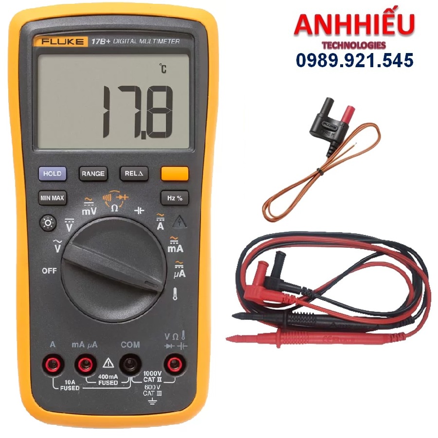Đồng hồ vạn năng Fluke 17B+ dây Taiwan