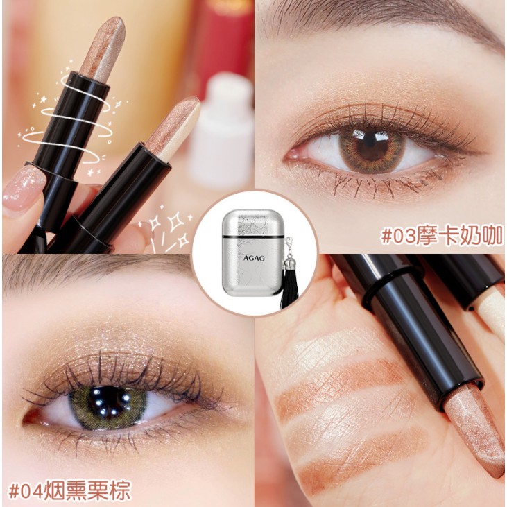 Hộp 2 thỏi nhũ mắt Highlight bền màu không thấm nước AGAG | BigBuy360 - bigbuy360.vn