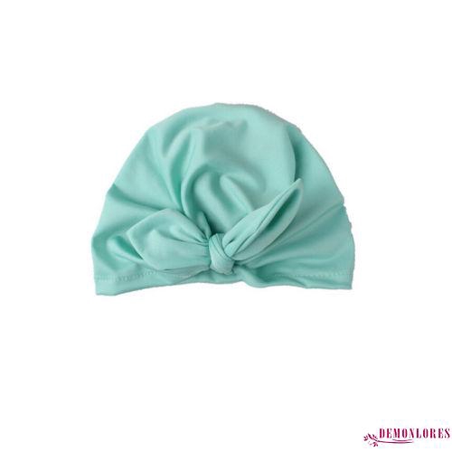 Mũ khăn Turban màu trơn giữ ấm cho bé