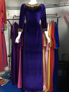 Áo dài nhung cho mẹ,bà sui