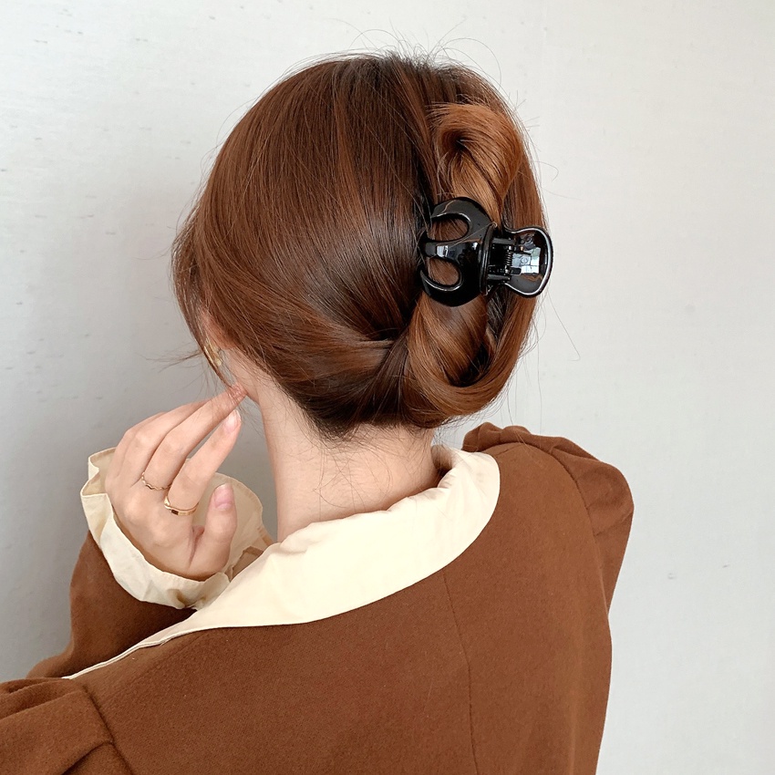 Kẹp tóc màu đen phong cách Hàn Quốc thời trang cho nữ