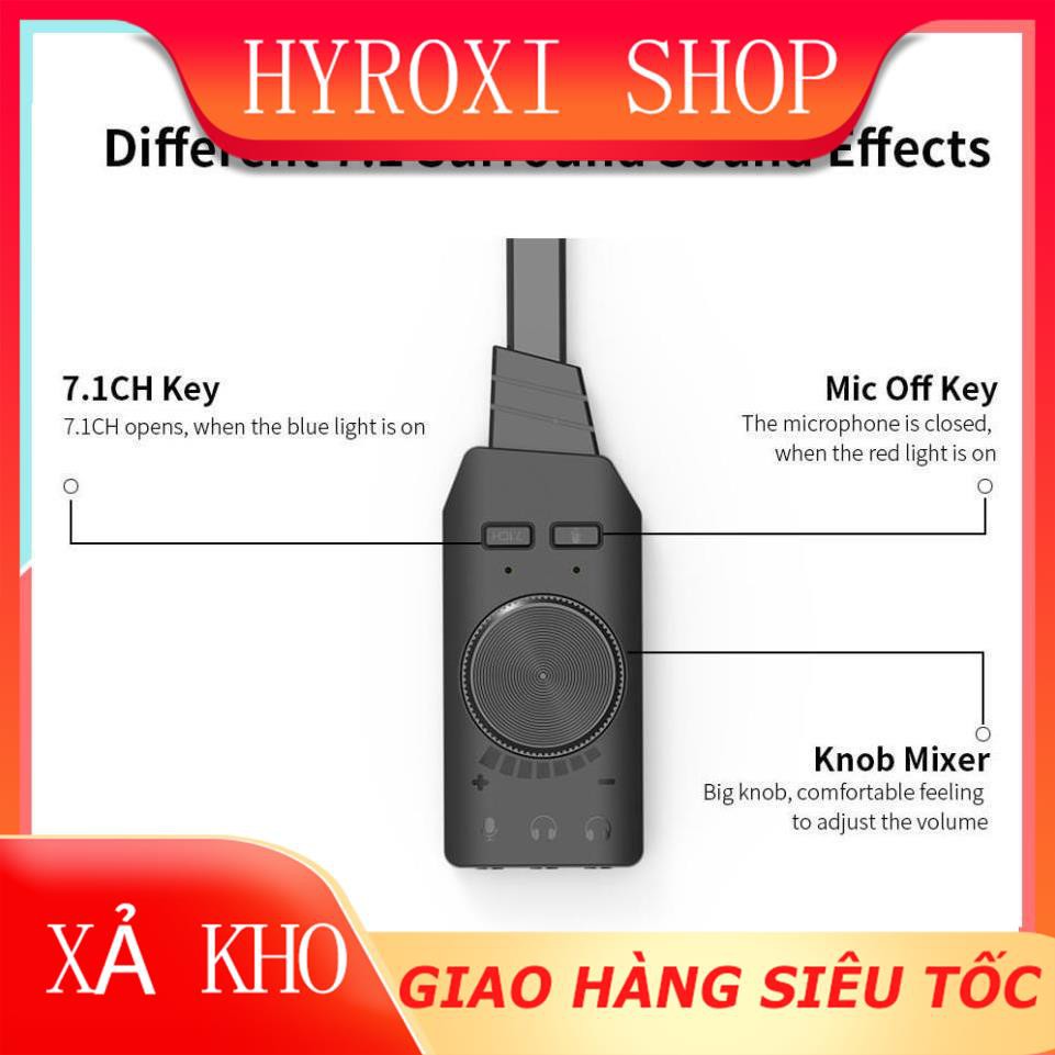 Sound card âm thanh 7.1 cho máy tính PC chuyên game Plextone GS3 HYROXISHOP