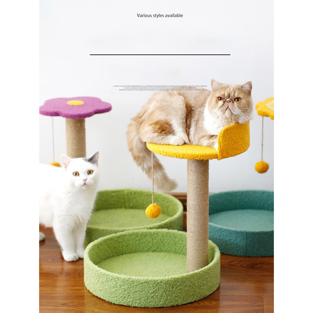 Cattree cho mèo Trụ cào móng. Nhà cây leo trèo hoa lá cành cute. Đa Năng - Tiện Nghi - To Bền, Chắc Chắn