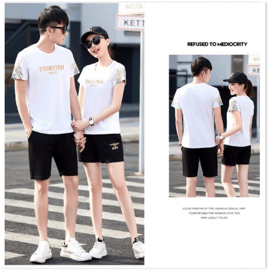 SET BỘ THỂ THAO NAM NỮ,CHẤT THUN MỀM MẠI,3 MÀU THỜI TRANG KHÁNH AN STORE