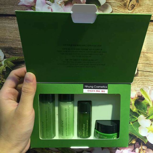 Bộ kít  duongx da trà xanh innisfree green tea special