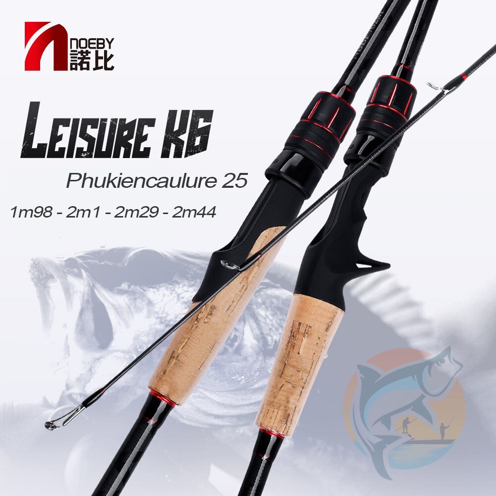 Cần câu lure 2 khúc Noeby Leisure K6 Carbon xoắn cao cấp Phukiencaulure25 cần câu Noeby K6