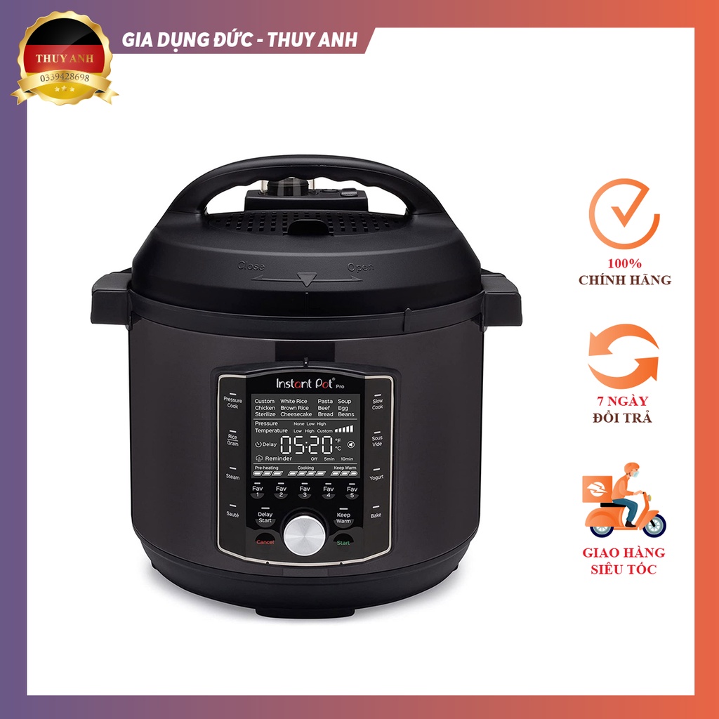 Nồi áp suất điện Instant Pot 10in Pro 8QT - bản Đức